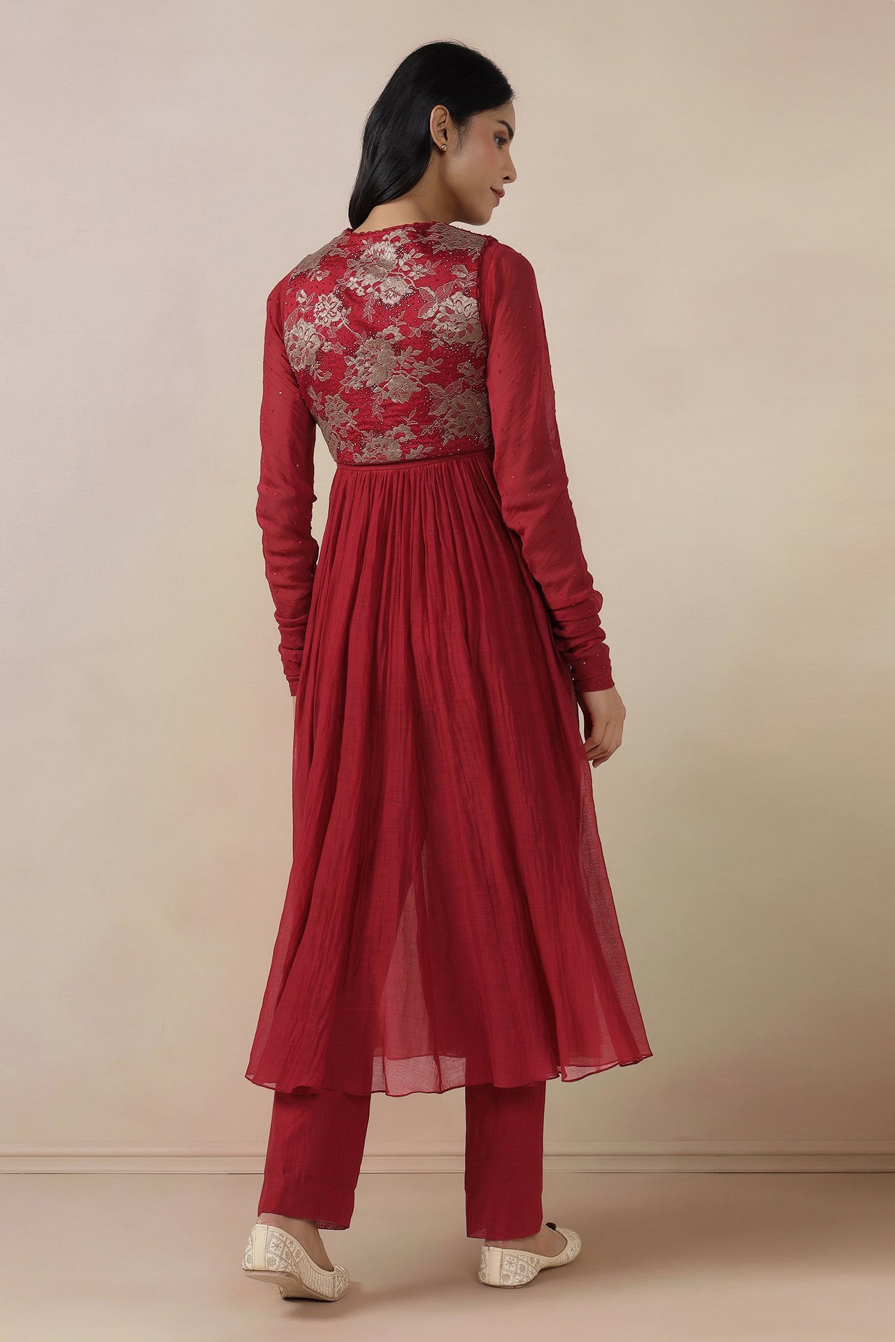 Anarkali With Jacket Dupatta And Churidaar