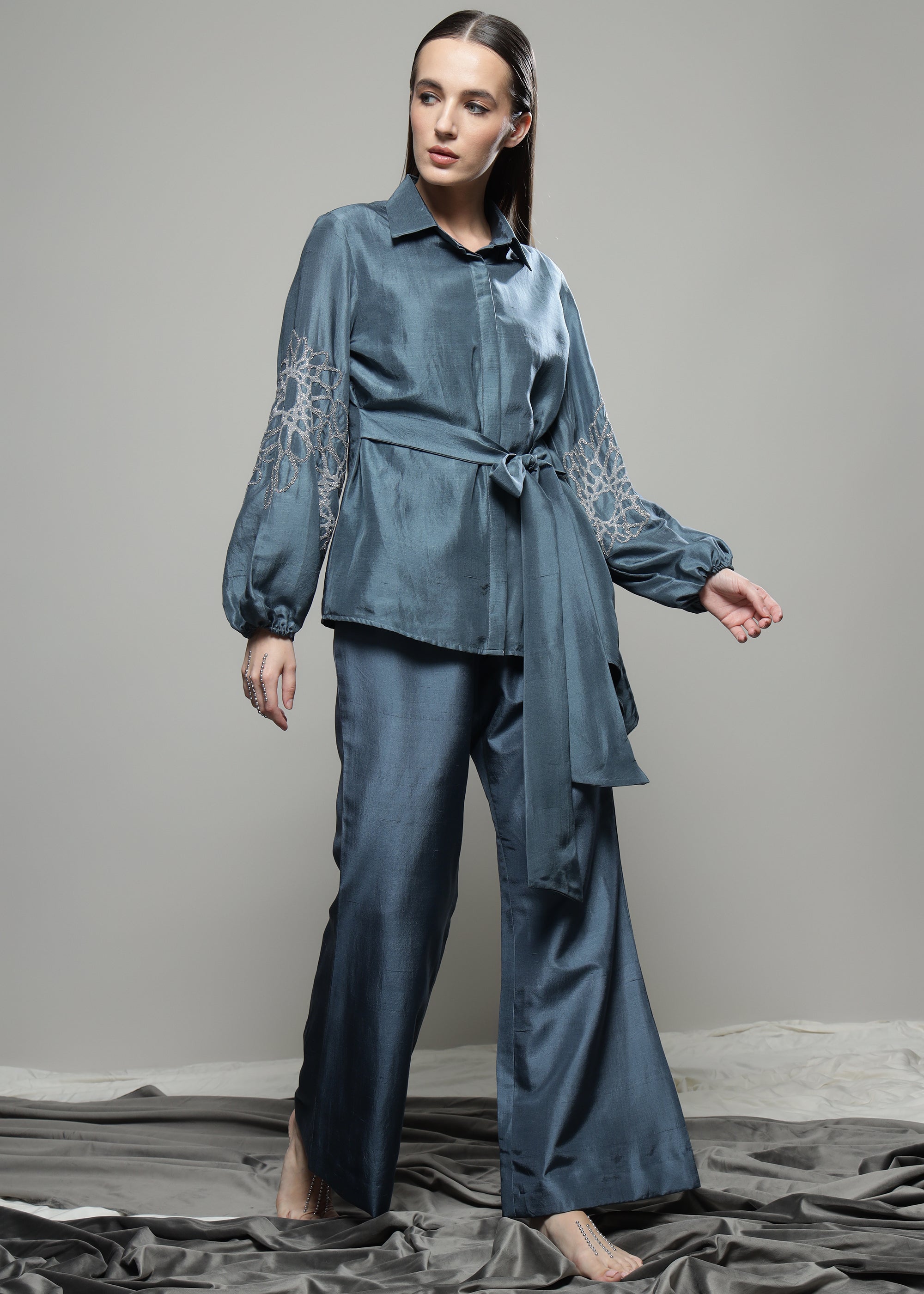 ASSYMETRIC TIE UP COORD SET