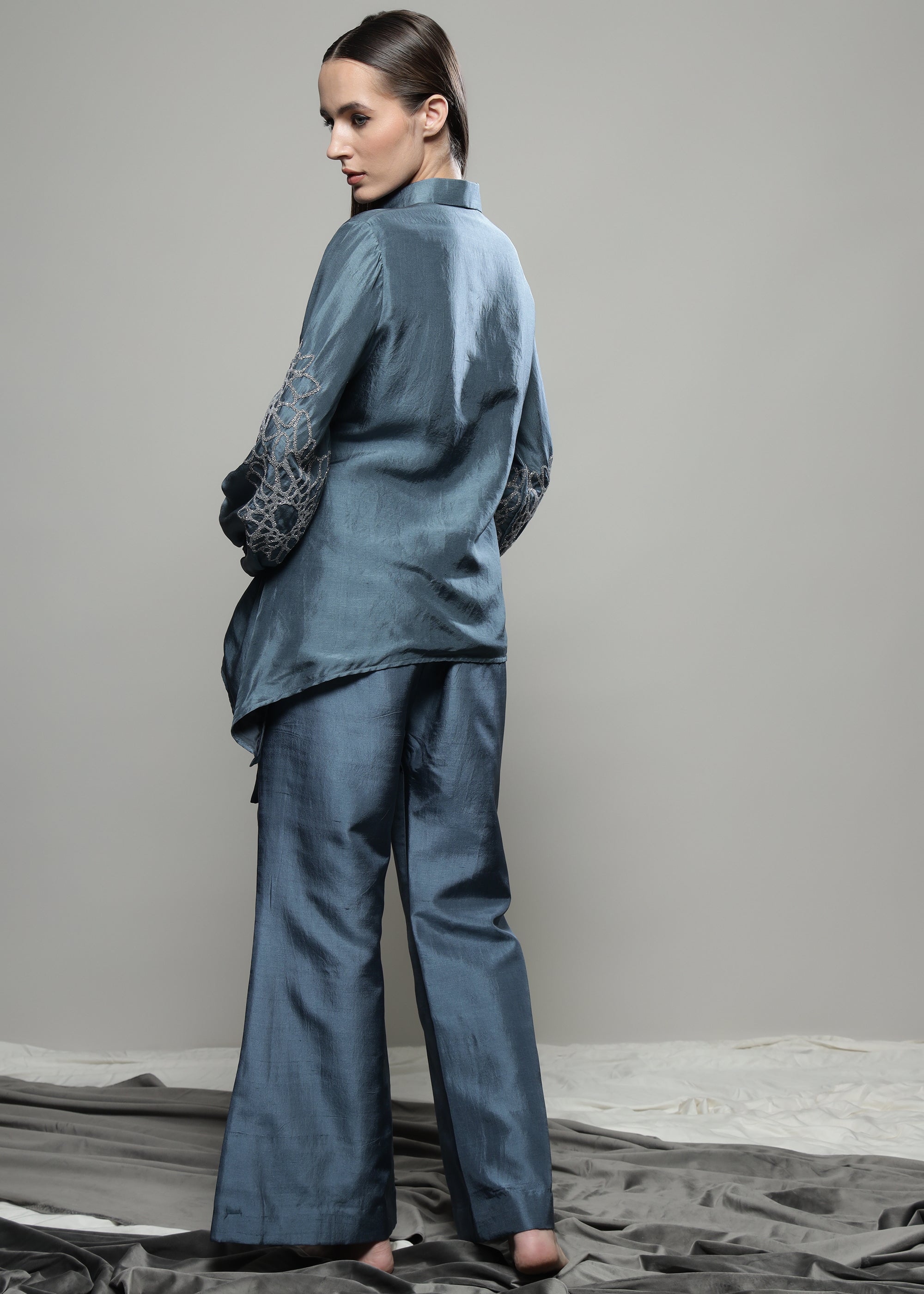 ASSYMETRIC TIE UP COORD SET