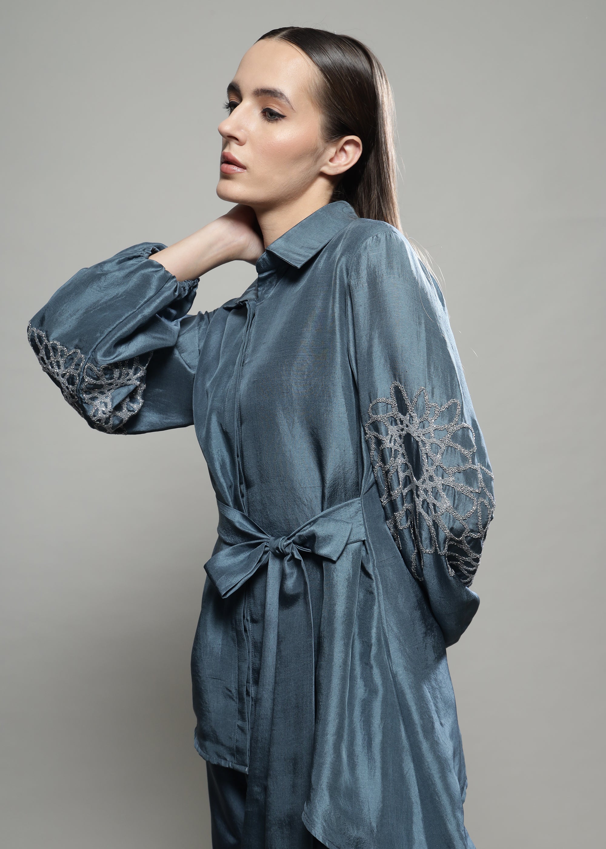 ASSYMETRIC TIE UP COORD SET