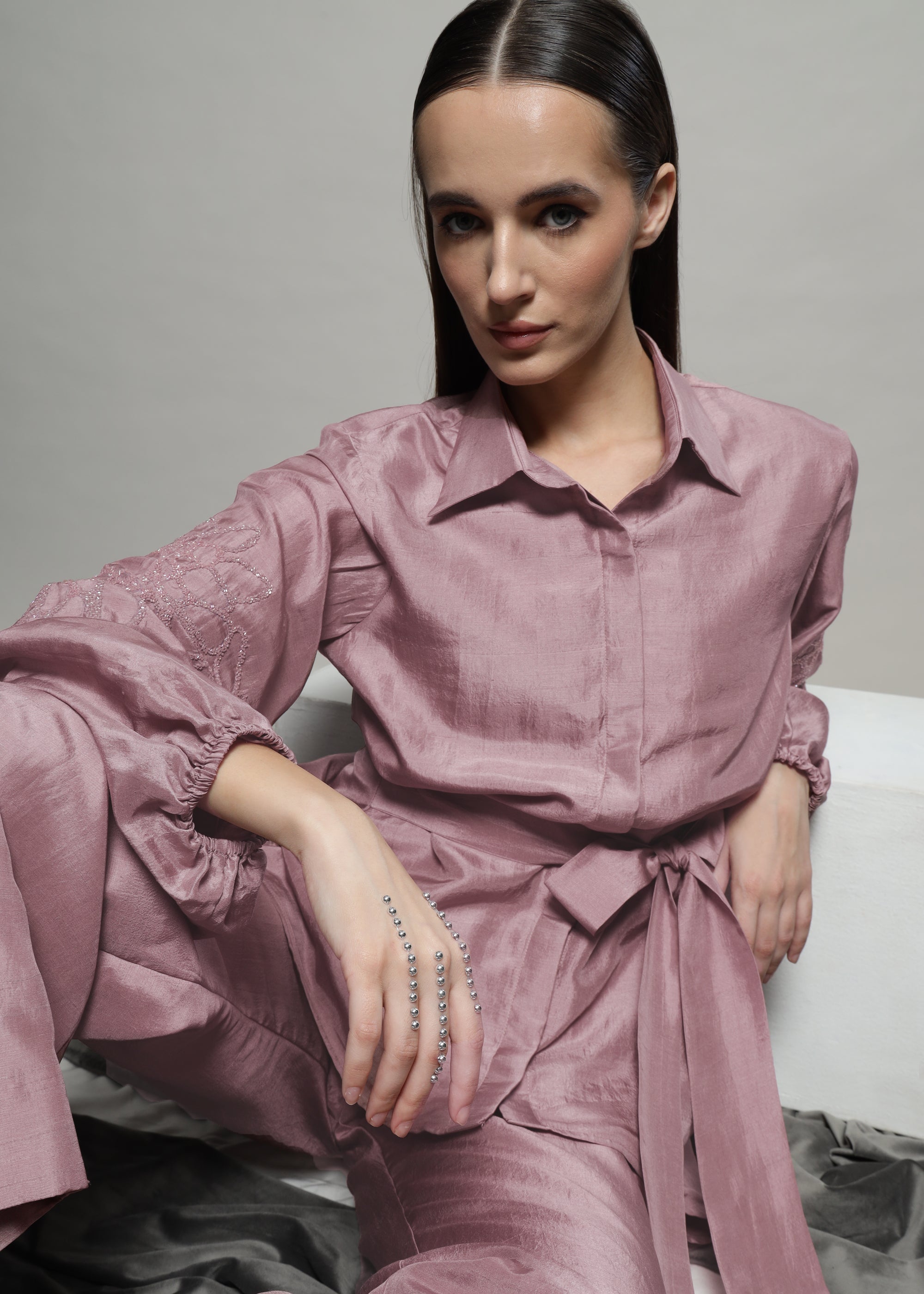 ASSYMETRIC TIE UP COORD SET