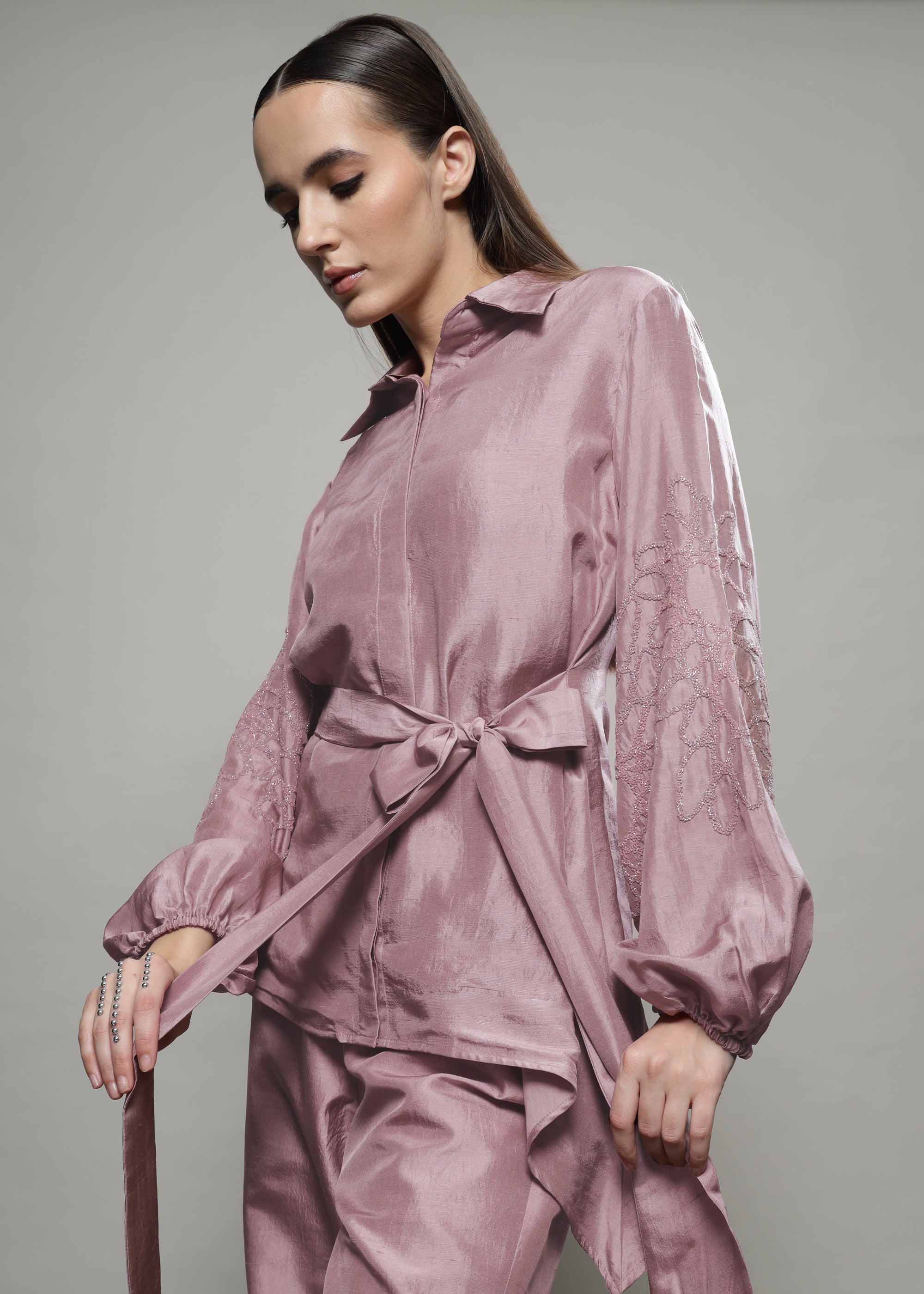 ASSYMETRIC TIE UP COORD SET