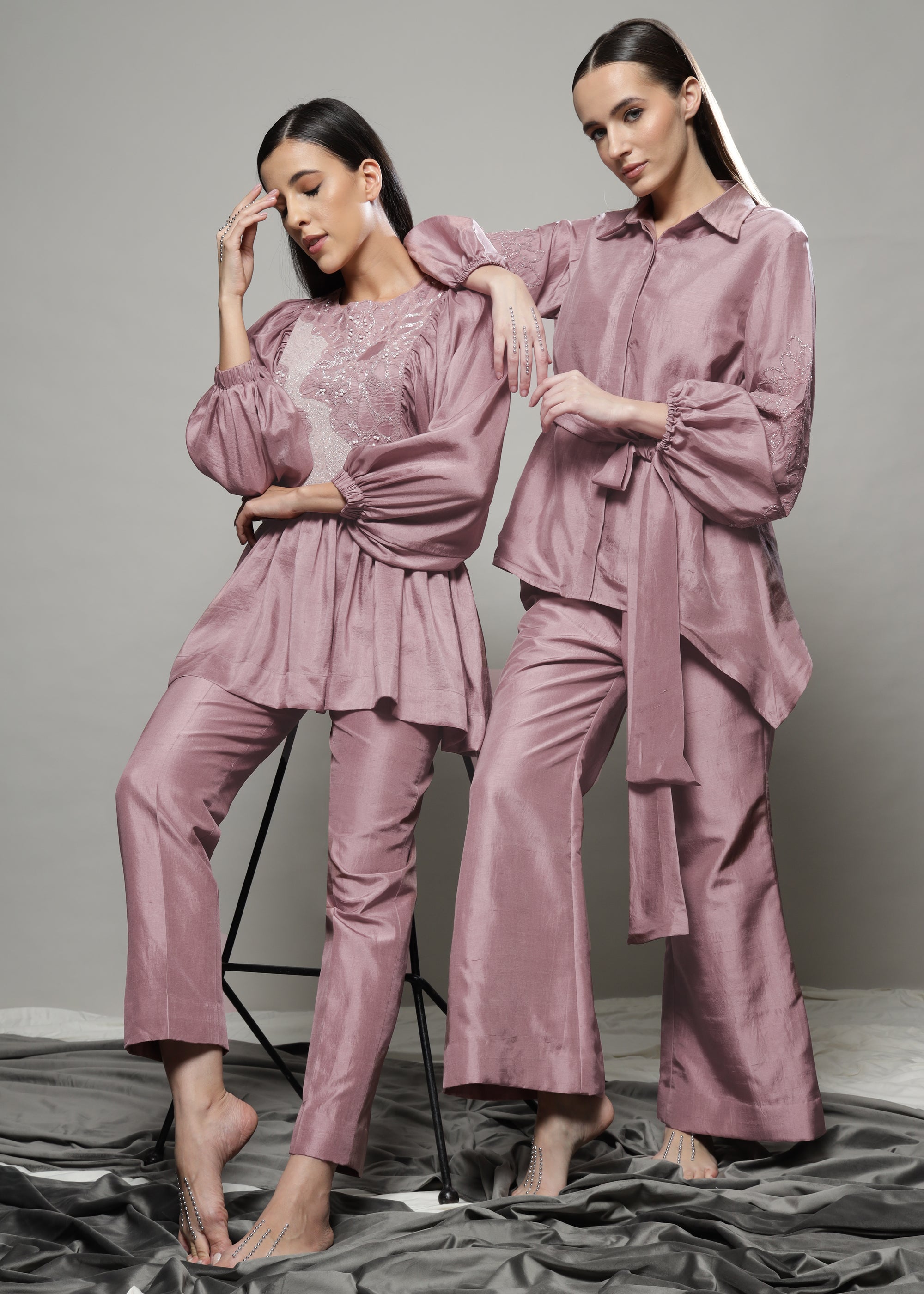 ASSYMETRIC TIE UP COORD SET