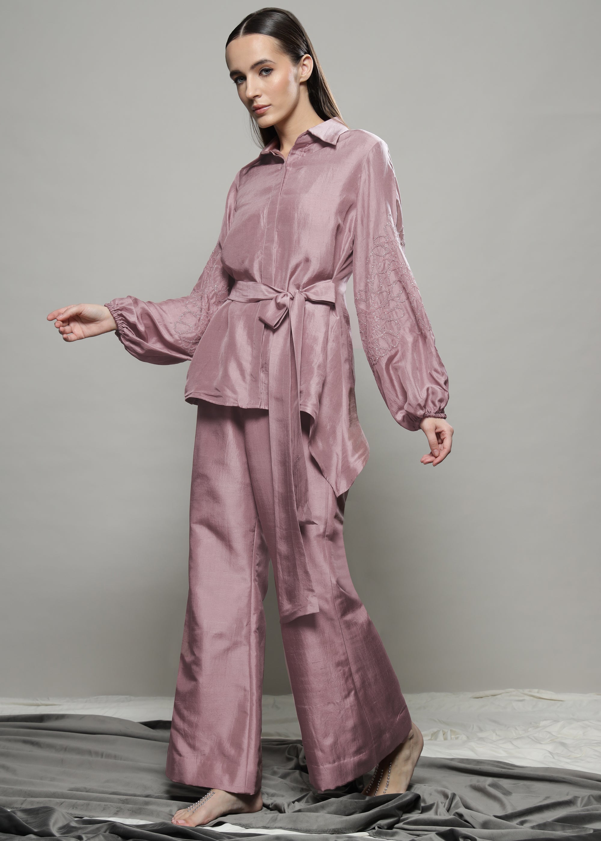 ASSYMETRIC TIE UP COORD SET