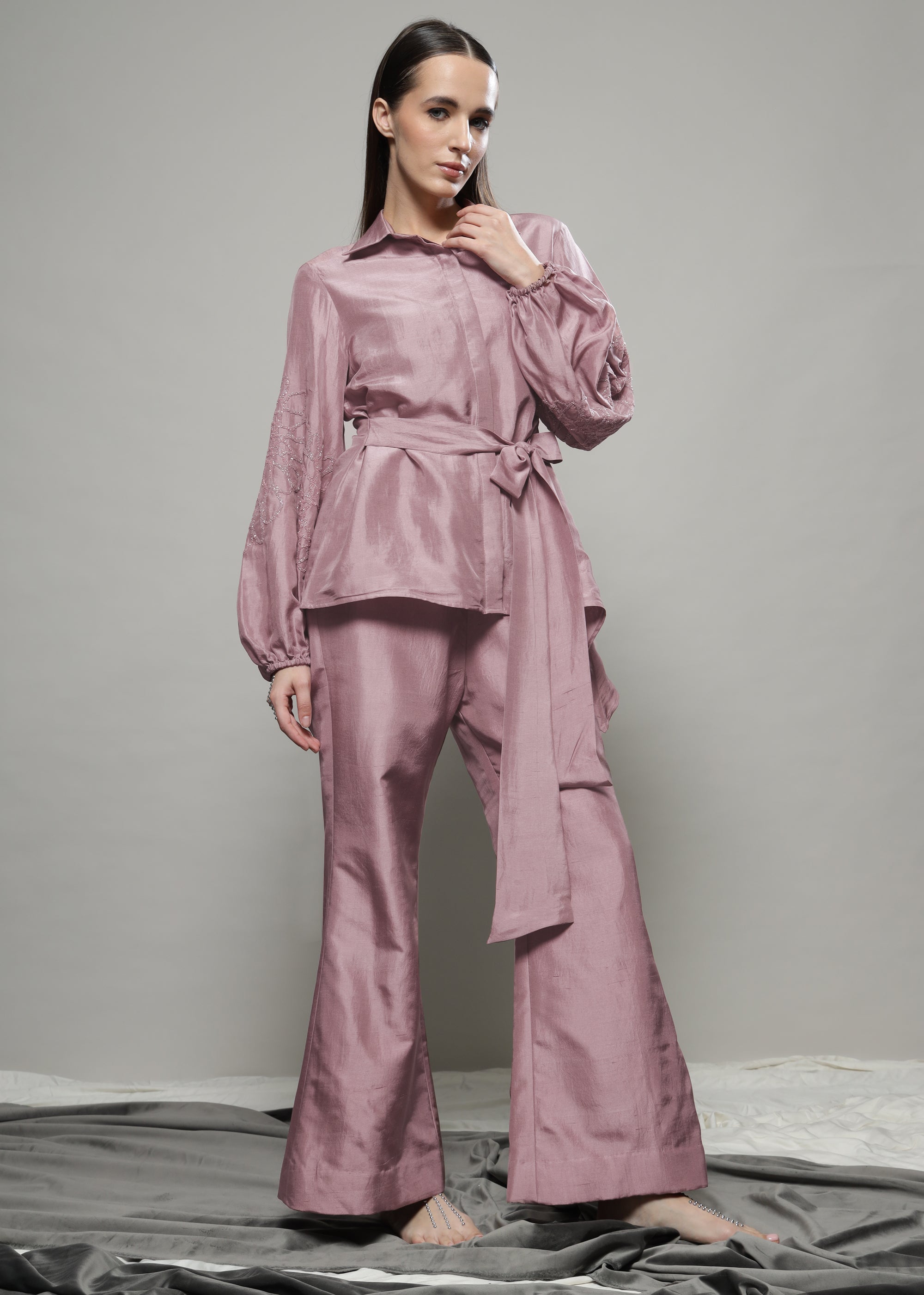 ASSYMETRIC TIE UP COORD SET