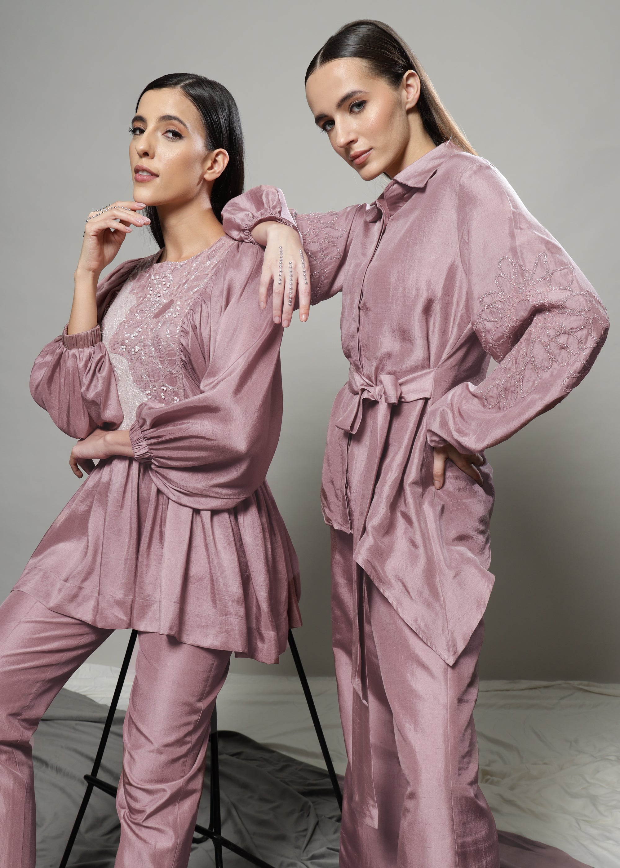 ASSYMETRIC TIE UP COORD SET