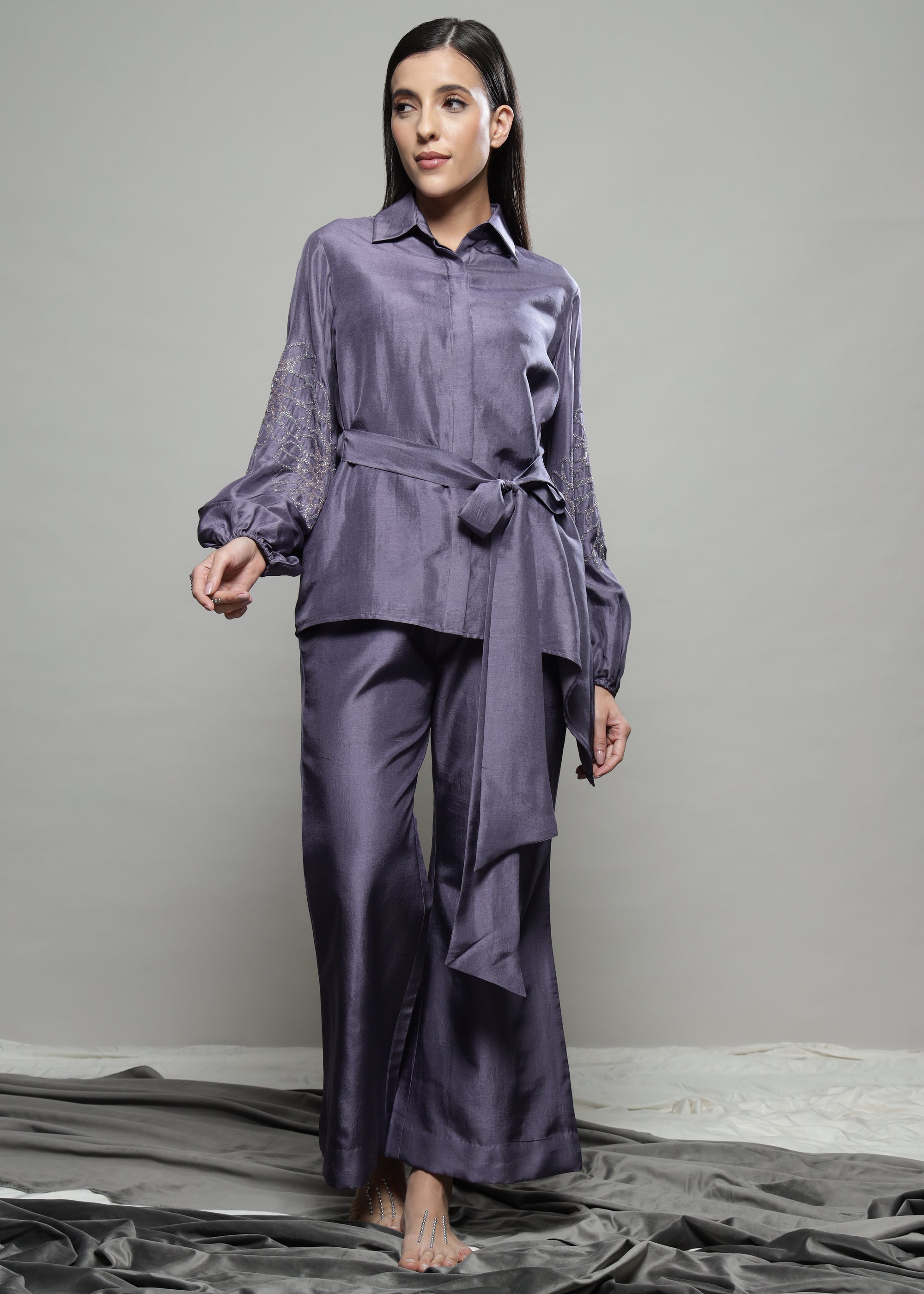 ASSYMETRIC TIE UP COORD SET