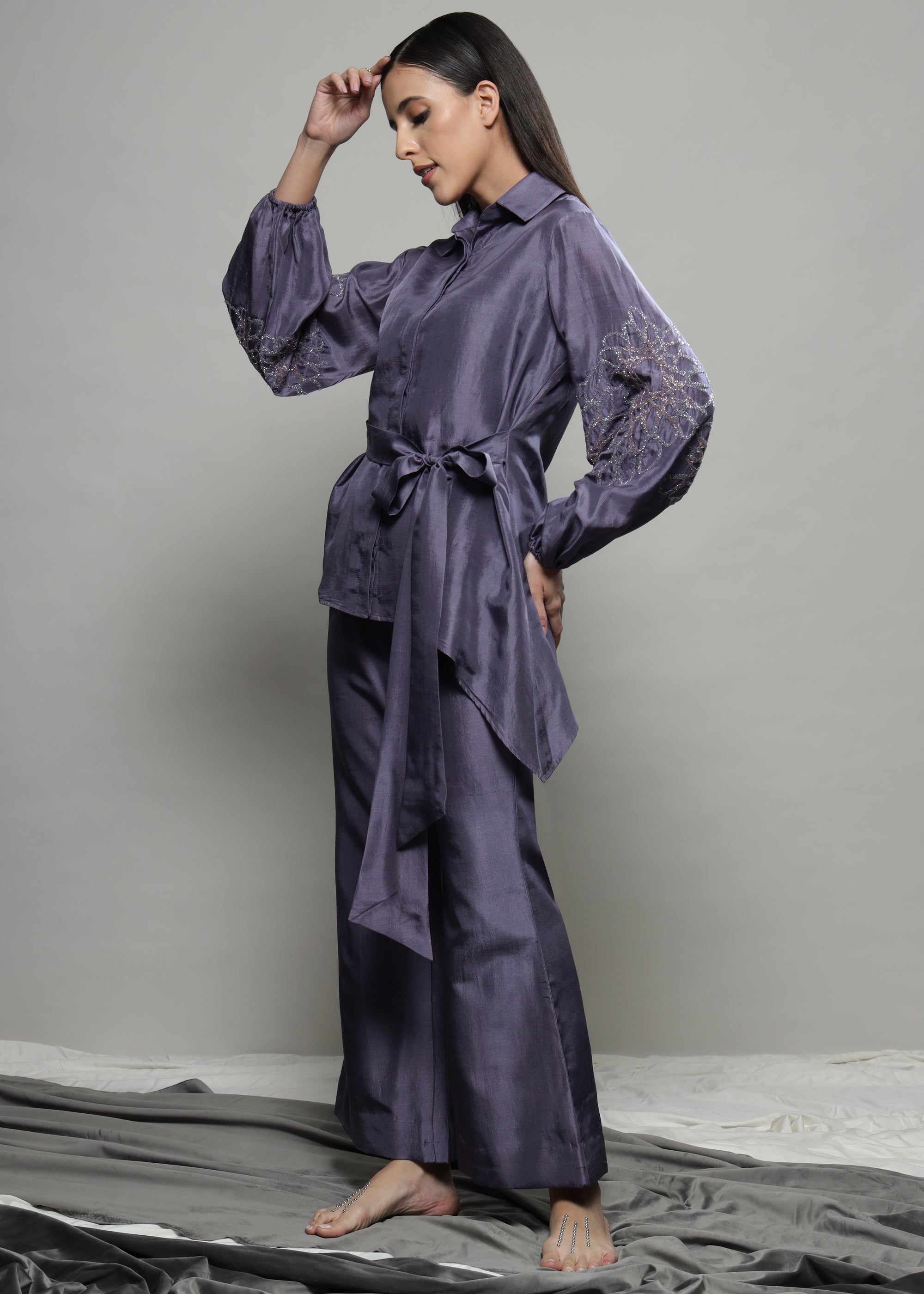 ASSYMETRIC TIE UP COORD SET