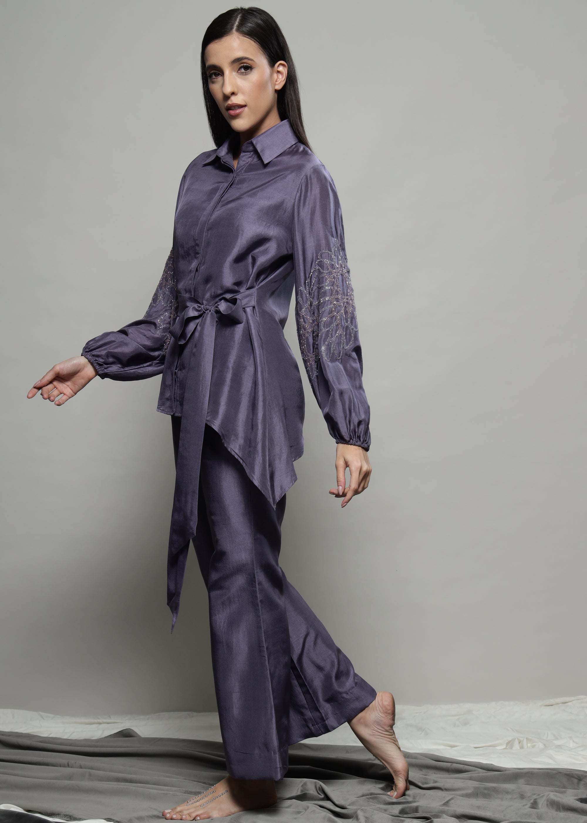 ASSYMETRIC TIE UP COORD SET