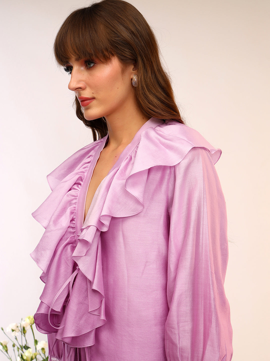 FRILL TIE UP COORD SET