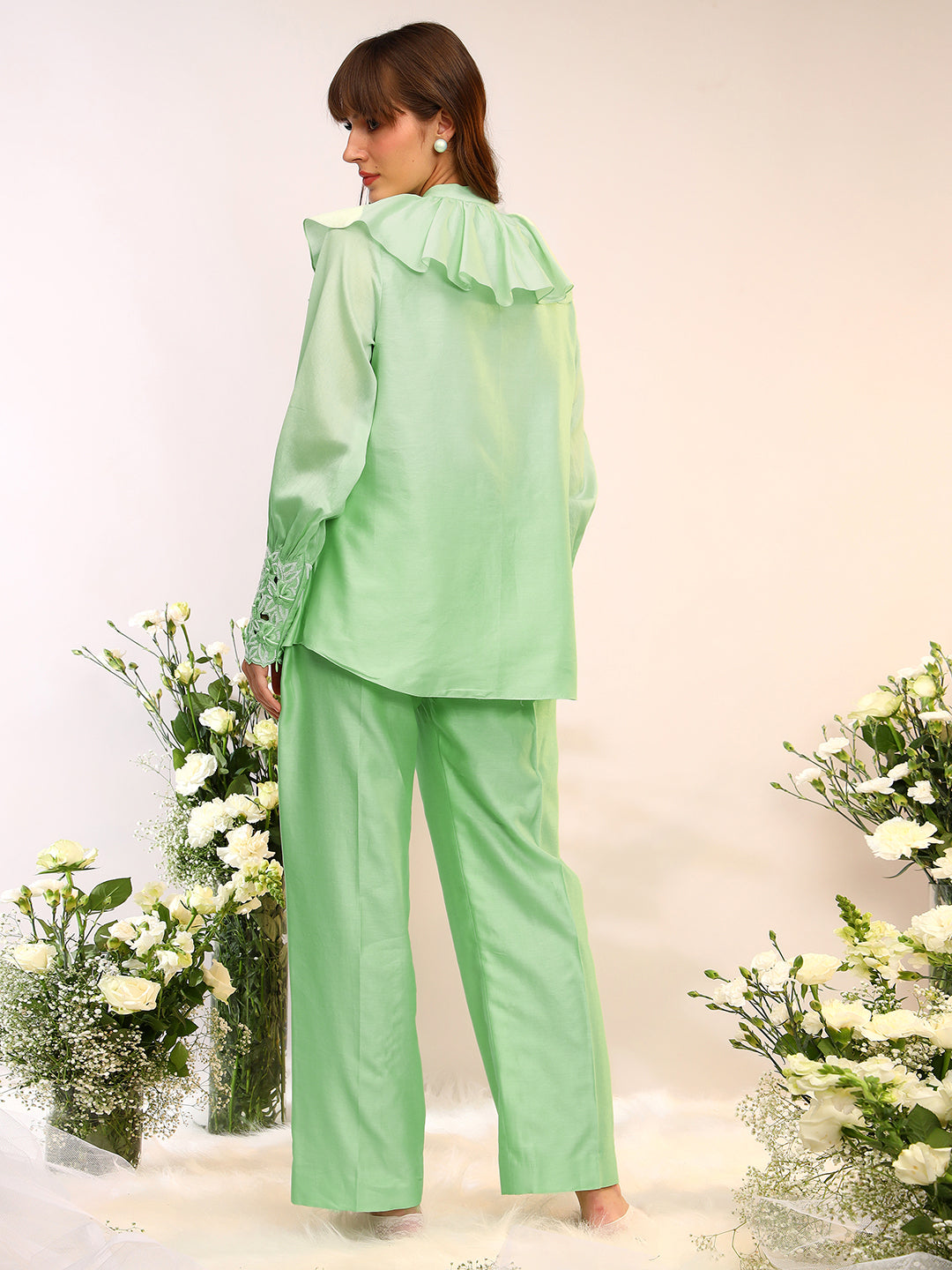 FRILL TIE UP COORD SET