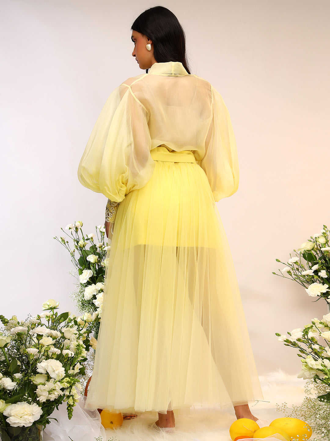 ORGANZA TIE UP SHIRT & TULE SKIRT