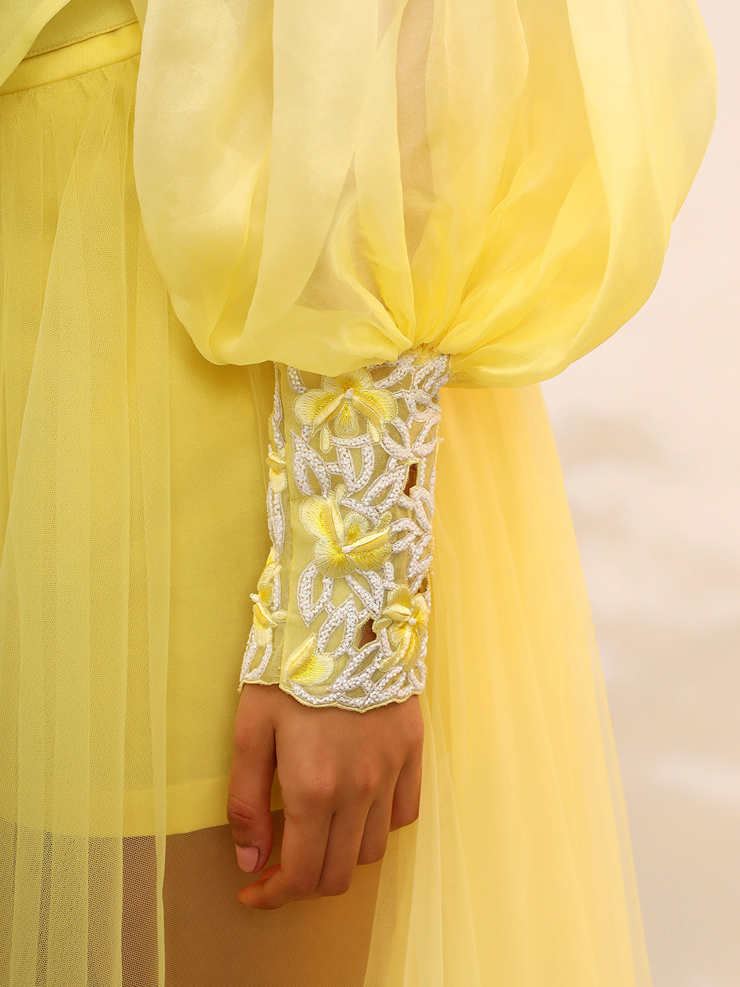 ORGANZA TIE UP SHIRT & TULE SKIRT