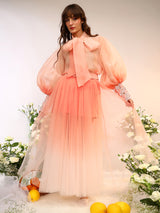 ORGANZA TIE UP SHIRT & TULE SKIRT