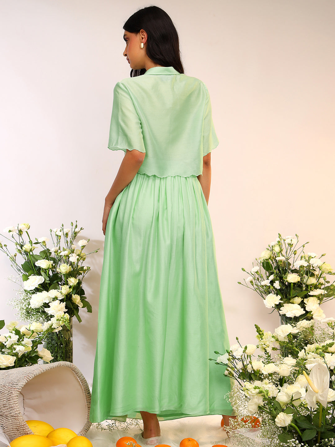 CROPPED SHIRT & SKIRT