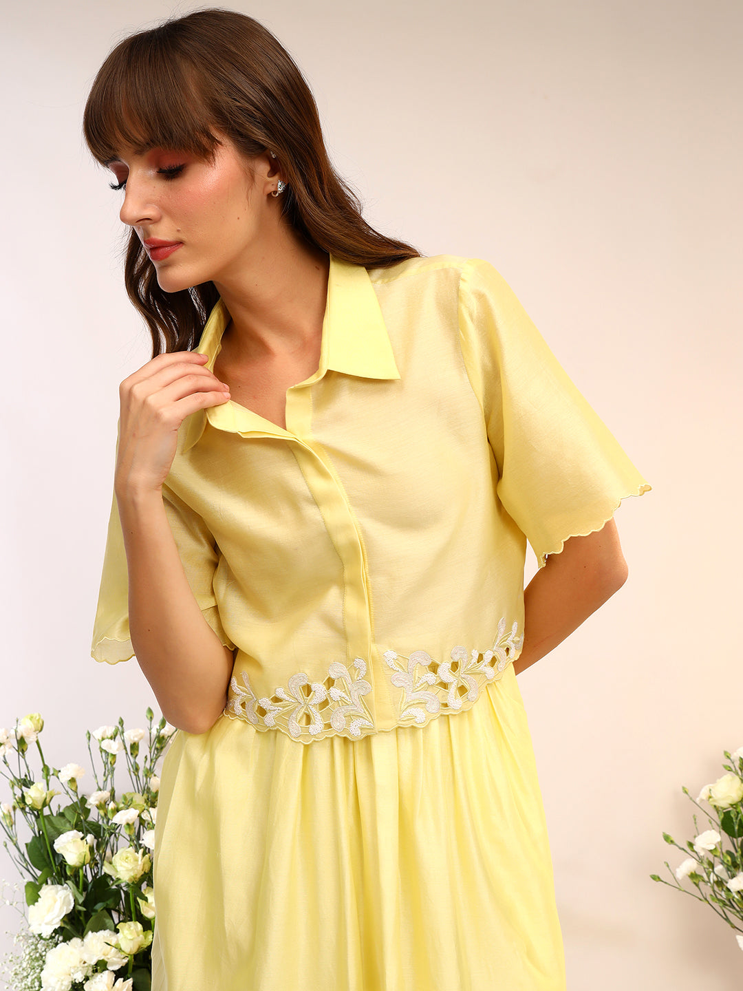 CROPPED SHIRT & SKIRT