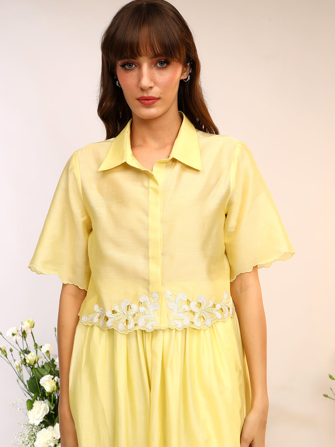 CROPPED SHIRT & SKIRT