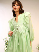 FLORAL TIE UP DRESS