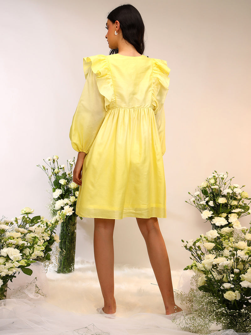FLORAL TIE UP DRESS
