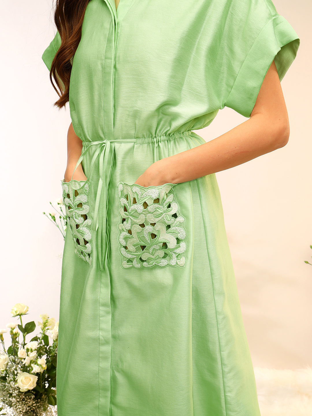 SHIRT DRESS WITH POCKETS