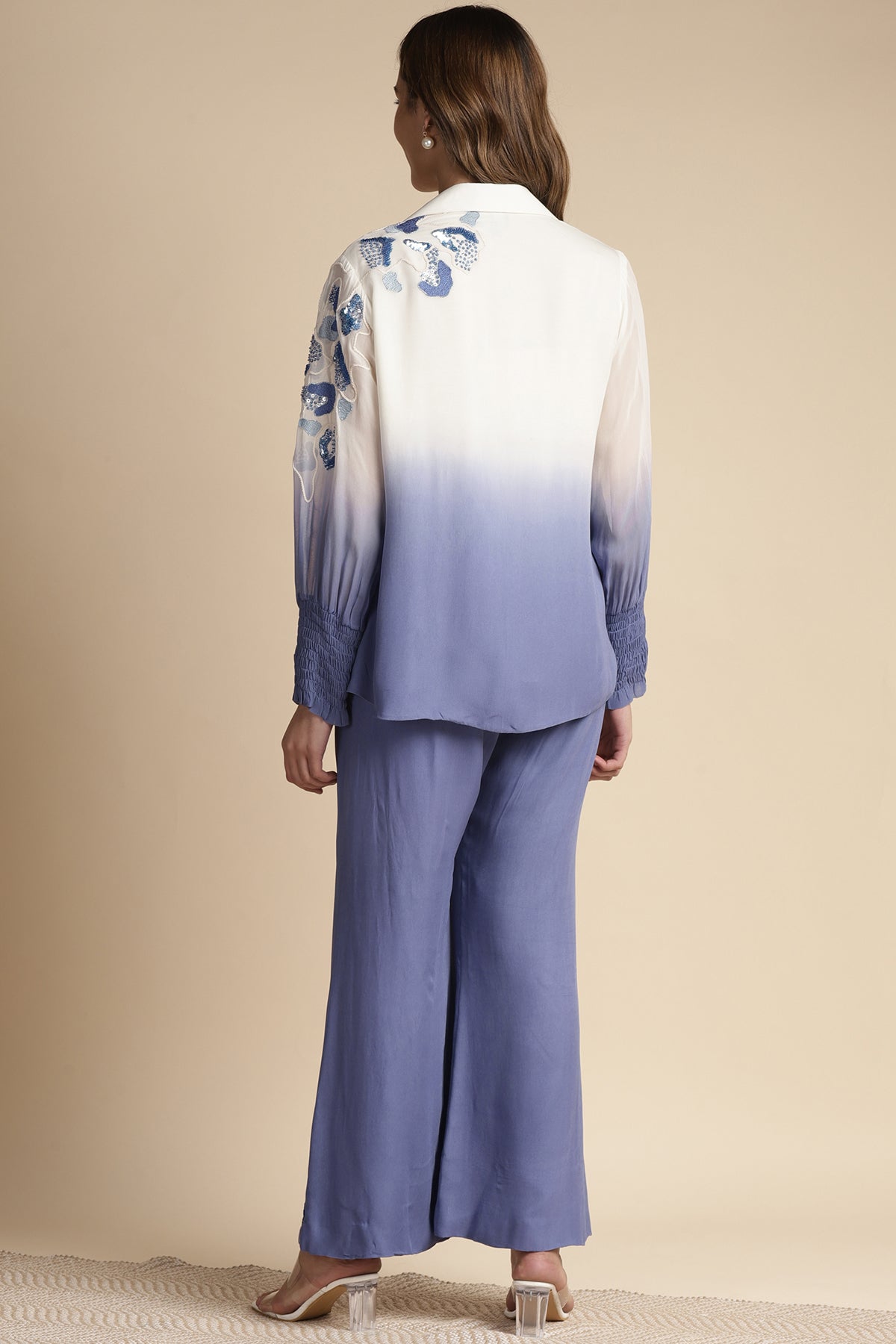 Shoulder Embroidered Co-Ord Set