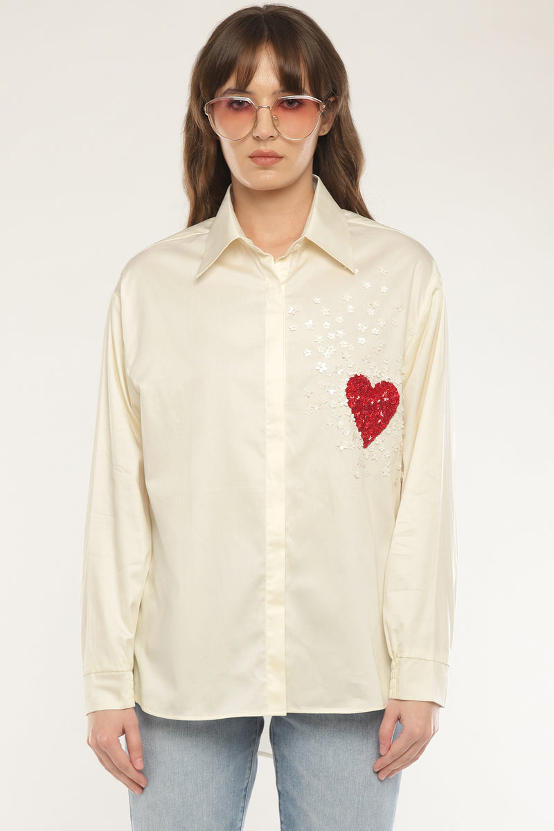 Heart sequened shirt