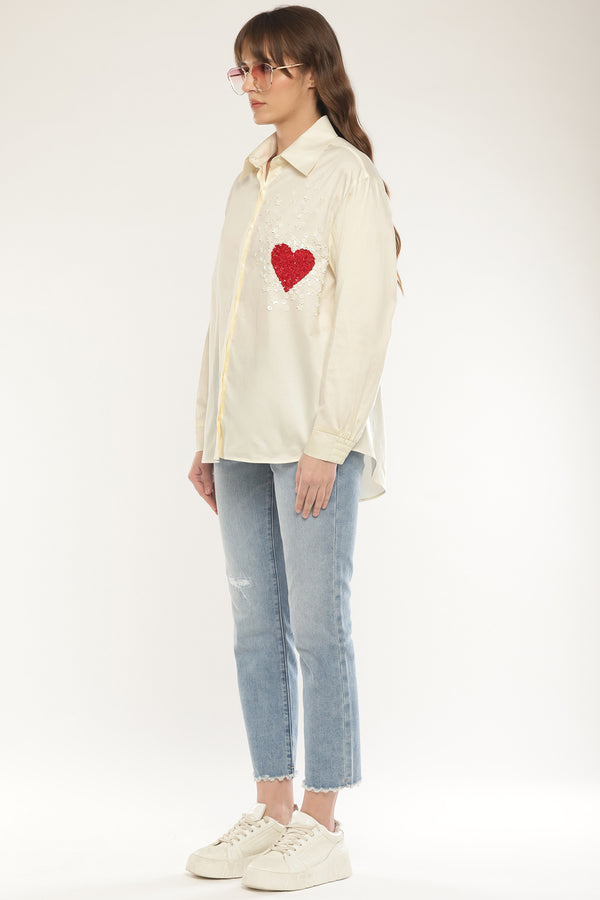 Heart sequened shirt