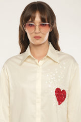 Heart sequened shirt