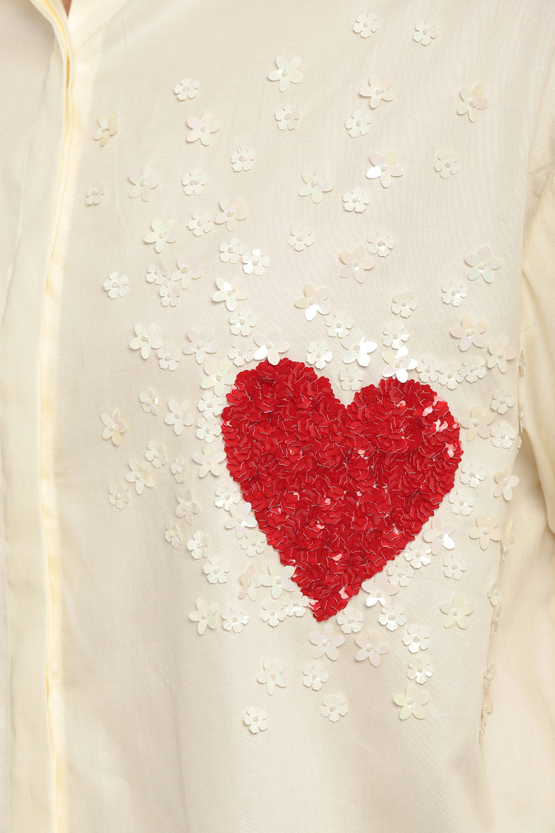 Heart sequened shirt