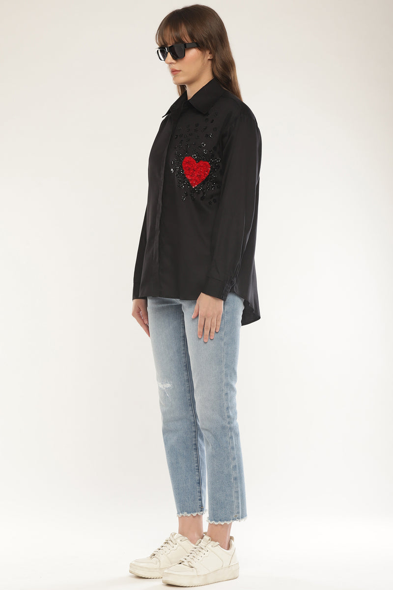 Heart sequened shirt