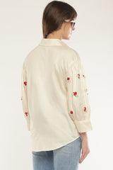 Sleeve embroidered shirt