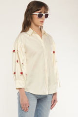 Sleeve embroidered shirt