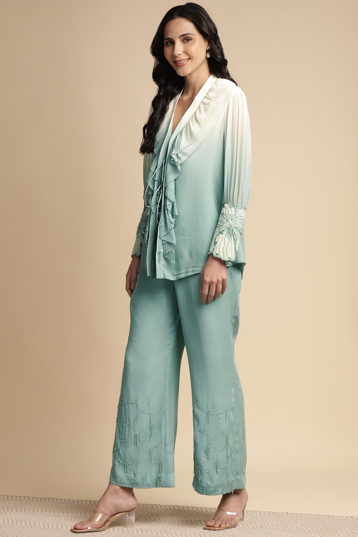 Ruffle Tie-Up Co-Ord Set