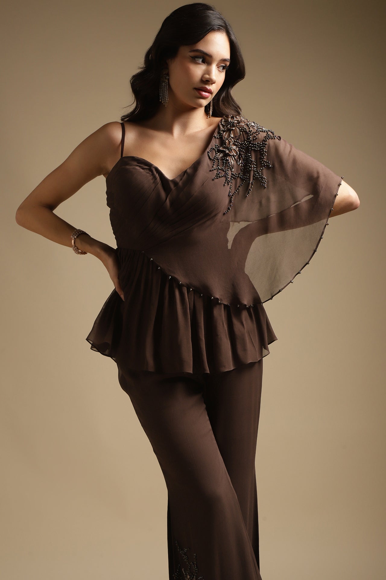 TWISTED PEPLUM CO-ORD SET