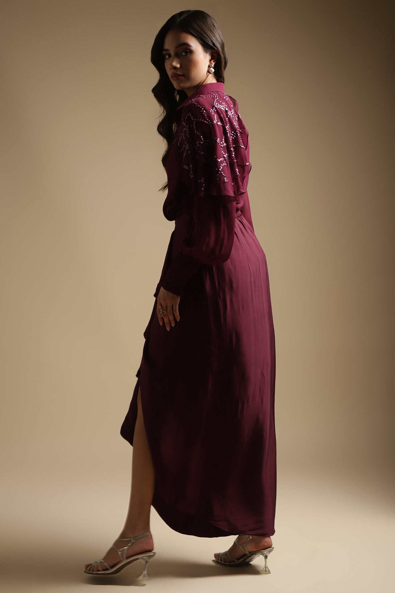 Draped Shirt & Skirt