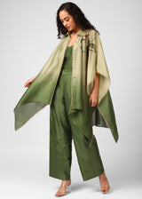 Olive night cape set