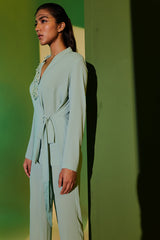 Mint Wrap Around Pantsuit